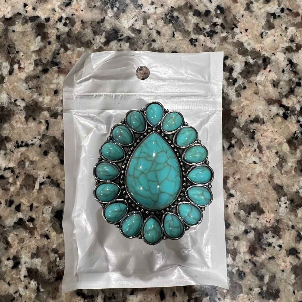 Turquoise Phone grip - Picture 3 of 7